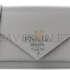 PRADA CITY CALFSKIN SAFFIANO ENVELOPE FLAP WITH CHAIN NUBE (20*13*4cm)