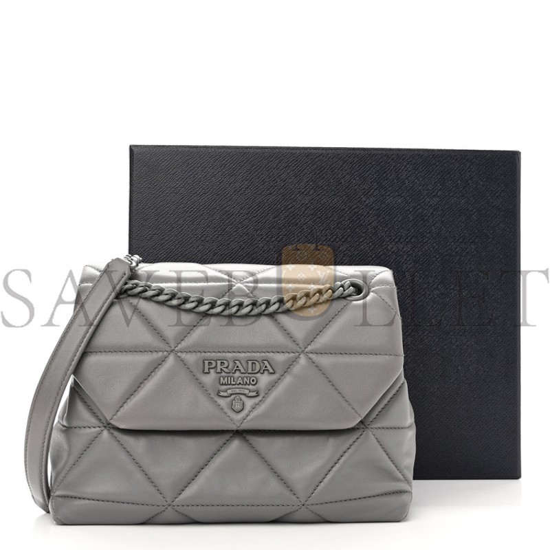 PRADA NAPPA STITCHED SMALL SPECTRUM BAG MARMO (22*16*9cm)