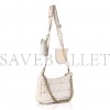 PRADA NAPPA NYLON QUILTED PATCHWORK SYSTEM FLAP BAG WHITE (20*15*8cm)