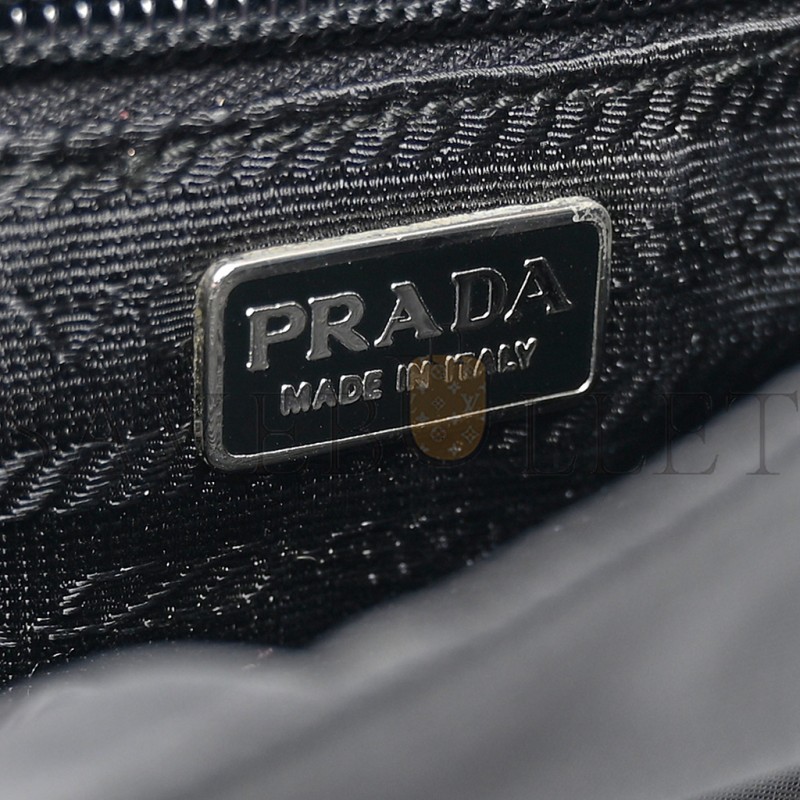 PRADA NYLON FLAP MESSENGER BAG BLACK (15*15*8cm)