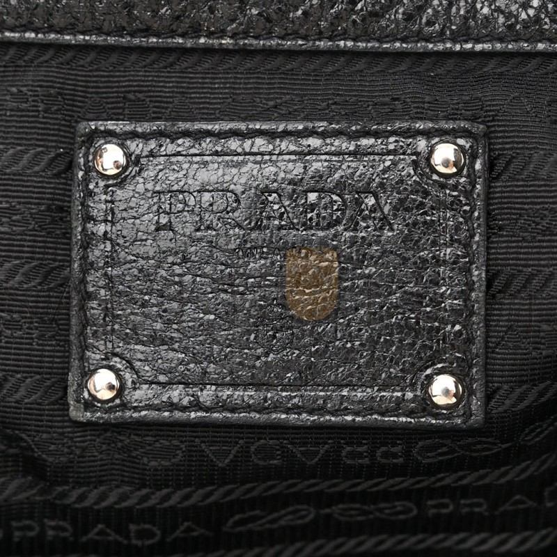 PRADA NYLON QUILTED 24H SATCHEL BLACK (34*23*16cm)