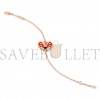 VAN CLEEF ARPELS LUCKY SPRING BRACELET, OPEN WINGS LADYBUG - ROSE GOLD, CARNELIAN, ONYX  VCARP7R100