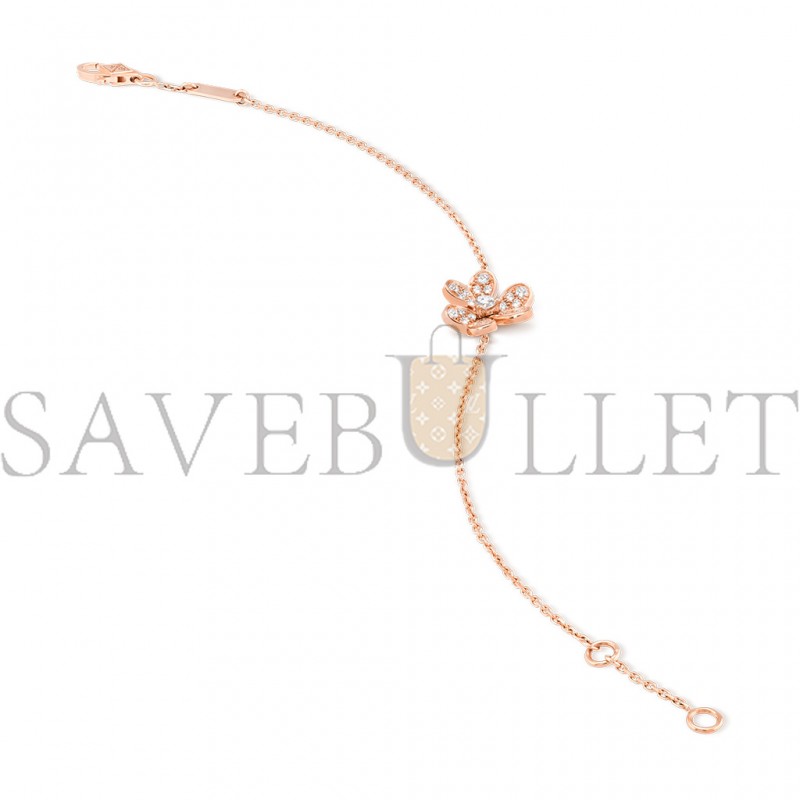 VAN CLEEF ARPELS FRIVOLE BRACELET, MINI MODEL - ROSE GOLD, DIAMOND  VCARP7RD00