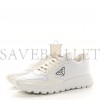PRADA RE-NYLON SPAZZOLATO METAL TRIANGLE LOGO MENS PRAX 01 45MM SNEAKERS 8 WHITE PRADA RE-NYLON SPAZZOLATO METAL TRIANGLE LOGO MENS PRAX 01 45MM SNEAKERS 8 WHITE