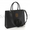 PRADA SAFFIANO LUX LOGO EMBOSSED LARGE HANDBAG BLACK (33*25*11cm)