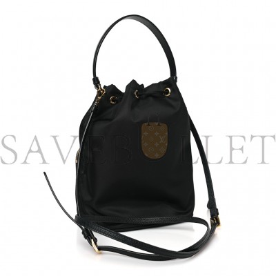 PRADA RE-NYLON DUET DRAWSTRING SHOULDER BAG BLACK 1BH038 (23*18*11cm)