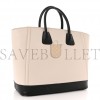 PRADA SAFFIANO MEDIUM BI-COLOR TOP HANDLE TOTE BLACK TALCO (36*30*15cm)