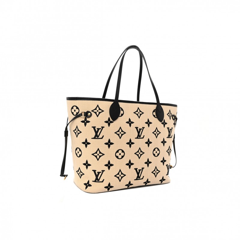 LOUIS VUITTON NEVERFULL MM BEIGE BLACK M22838 (31*28*14cm)