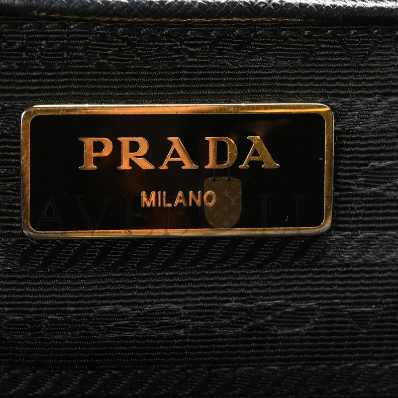 PRADA SAFFIANO LARGE GALLERIA DOUBLE ZIP TOTE BLACK (36*27*15cm)