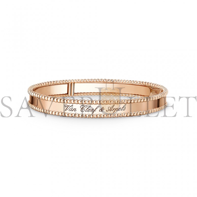 VAN CLEEF ARPELS PERLÉE SIGNATURE BRACELET, MEDIUM MODEL - ROSE GOLD  VCARP3K700