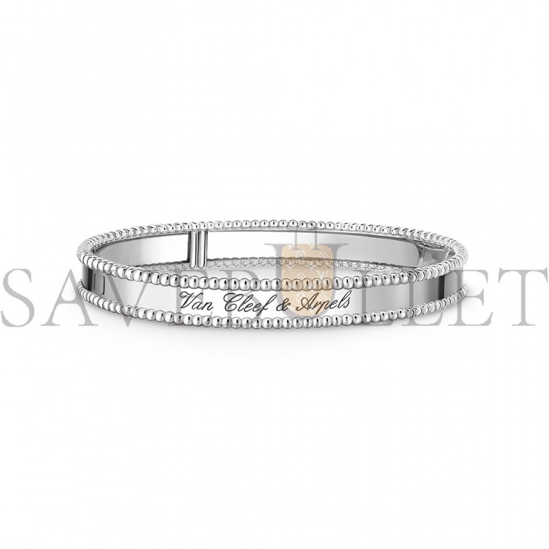 VAN CLEEF ARPELS PERLÉE SIGNATURE BRACELET, MEDIUM MODEL - WHITE GOLD  VCARP3K800