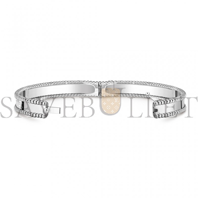 VAN CLEEF ARPELS PERLÉE SIGNATURE BRACELET, MEDIUM MODEL - WHITE GOLD  VCARP3K800