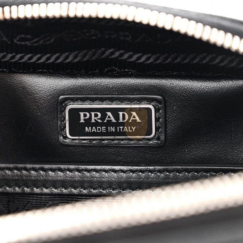 PRADA SAFFIANO TRAVEL MENS BRIQUE CROSSBODY BAG BLACK (19*13*6cm)