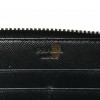 PRADA SAFFIANO METAL ZIP AROUND WALLET BLACK (18*10*2cm)