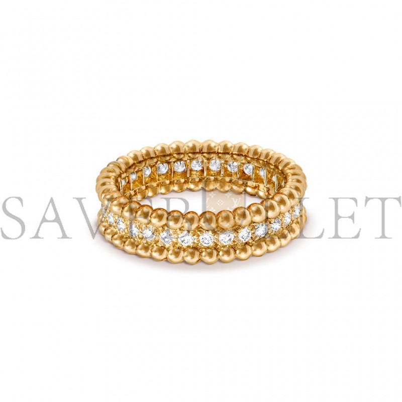 VAN CLEEF ARPELS PERLÉE DIAMONDS RING, 1 ROW - YELLOW GOLD, DIAMOND  VCARP4E100