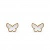 VAN CLEEF ARPELS SWEET ALHAMBRA BUTTERFLY EARSTUDS - YELLOW GOLD, MOTHER-OF-PEARL  VCARN5JM00