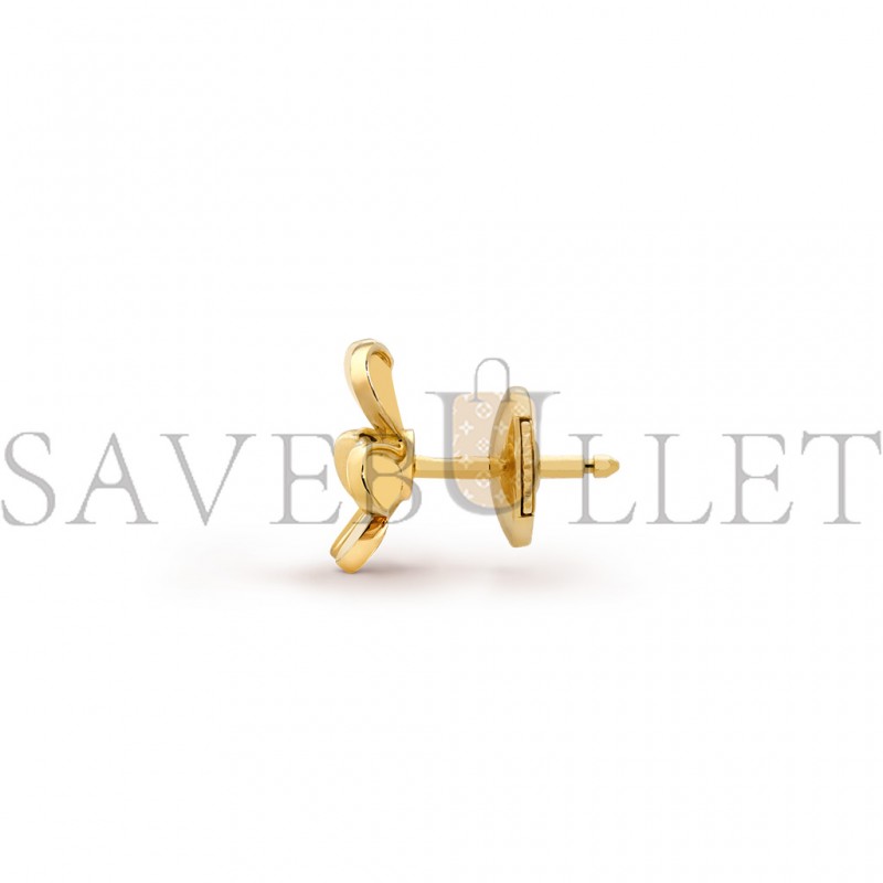 VAN CLEEF ARPELS FRIVOLE EARRINGS, MINI MODEL - YELLOW GOLD, EMERALD  VCARP7SD00