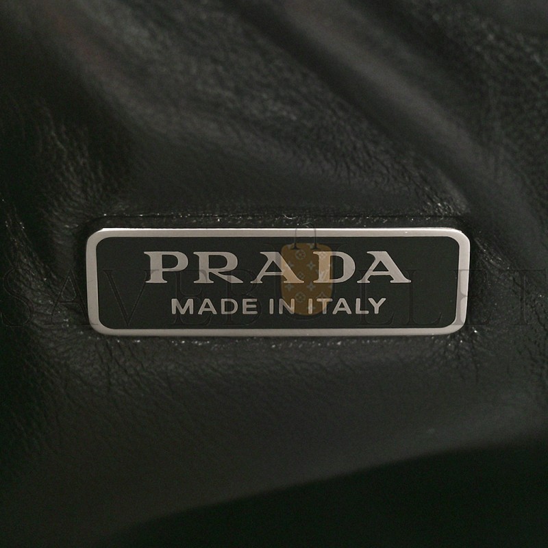 PRADA SOFT NAPPA SMALL PADDED SHOULDER BAG BLACK (30*25*11cm)