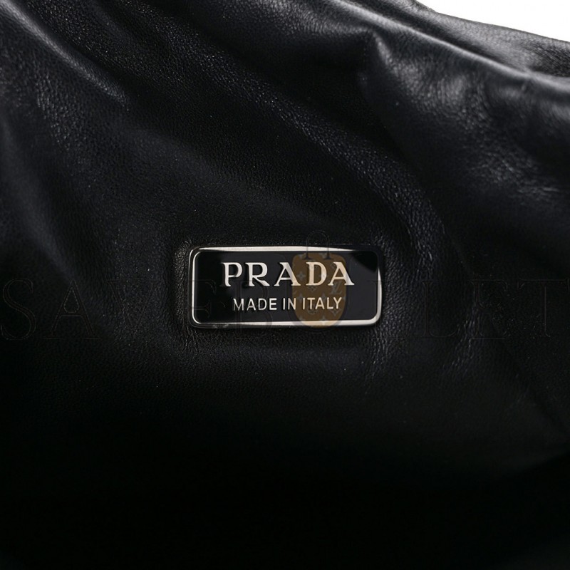 PRADA SOFT NAPPA MEDIUM PADDED SHOULDER BAG BLACK (30*25*11cm)