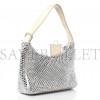 PRADA SATIN CRYSTAL MINI RE-EDITION BAG WHITE (23*16*8cm)