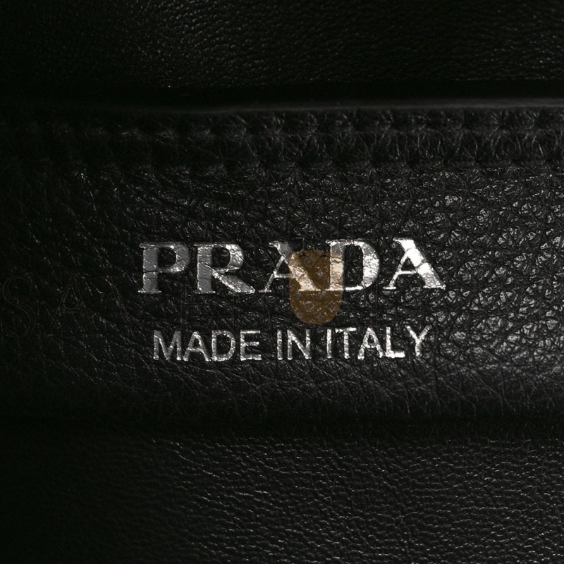 PRADA VITELLO DAINO DYNAMIQUE HOBO BLACK (23*20*13cm)