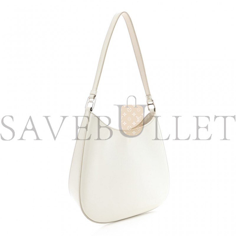 PRADA SPAZZOLATO CLEO SHOULDER BAG WHITE (27*18*5cm)