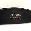 PRADA SPAZZOLATO FLAP SHOULDER BAG WHITE (29*14*6cm)