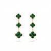 VAN CLEEF  ARPELS MAGIC ALHAMBRA EARRINGS, 3 MOTIFS - YELLOW GOLD, MALACHITE  VCARO2AG00