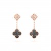 VAN CLEEF  ARPELS MAGIC ALHAMBRA EARRINGS, 2 MOTIFS - ROSE GOLD, DIAMOND, MOTHER-OF-PEARL  VCARP2R200