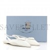 PRADA SPAZZOLATO TRIANGLE LOGO POINTED TOE SLINGBACK FLATS 37 WHITE PRADA SPAZZOLATO TRIANGLE LOGO POINTED TOE SLINGBACK FLATS 37 WHITE