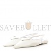 PRADA SPAZZOLATO TRIANGLE LOGO POINTED TOE SLINGBACK FLATS 37 WHITE PRADA SPAZZOLATO TRIANGLE LOGO POINTED TOE SLINGBACK FLATS 37 WHITE