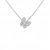 VAN CLEEF ARPELS TWO BUTTERFLY PENDANT - WHITE GOLD, DIAMOND  VCARO3M400