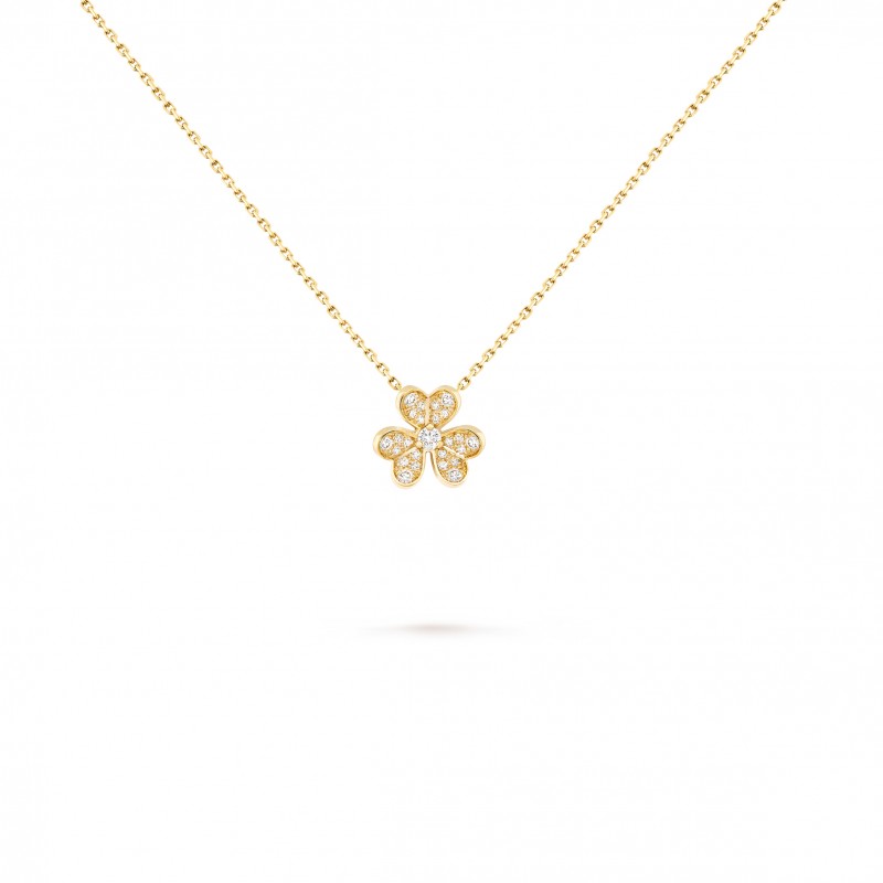 VAN CLEEF ARPELS FRIVOLE PENDANT, MINI MODEL - YELLOW GOLD, DIAMOND  VCARP24000