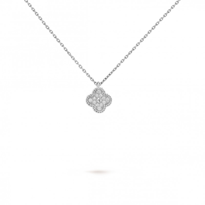 VAN CLEEF ARPELS SWEET ALHAMBRA PENDANT - WHITE GOLD, DIAMOND  VCARO85900