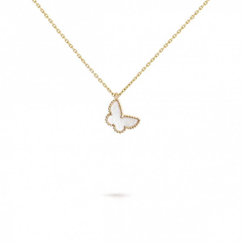 VAN CLEEF ARPELS SWEET ALHAMBRA BUTTERFLY PENDANT - YELLOW GOLD, MOTHER-OF-PEARL  VCARF69300