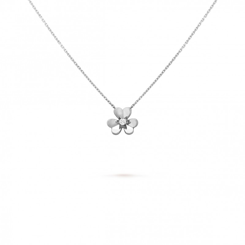 VAN CLEEF ARPELS FRIVOLE PENDANT, MINI MODEL - WHITE GOLD, DIAMOND  VCARP0J400