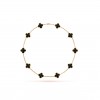 VAN CLEEF ARPELS VINTAGE ALHAMBRA NECKLACE, 10 MOTIFS - YELLOW GOLD, ONYX  VCARA42700