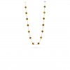 VAN CLEEF ARPELS VINTAGE ALHAMBRA LONG NECKLACE, 20 MOTIFS - YELLOW GOLD, TIGER EYE  VCARD39900