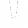 VAN CLEEF ARPELS VINTAGE ALHAMBRA LONG NECKLACE, 20 MOTIFS - WHITE GOLD, CHALCEDONY  VCARD80900