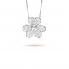 VAN CLEEF ARPELS FRIVOLE CLIP PENDANT, VERY LARGE MODEL - WHITE GOLD, DIAMOND  VCARP6L600