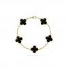 VAN CLEEF ARPELS VINTAGE ALHAMBRA BRACELET, 5 MOTIFS - YELLOW GOLD, ONYX  VCARA41300