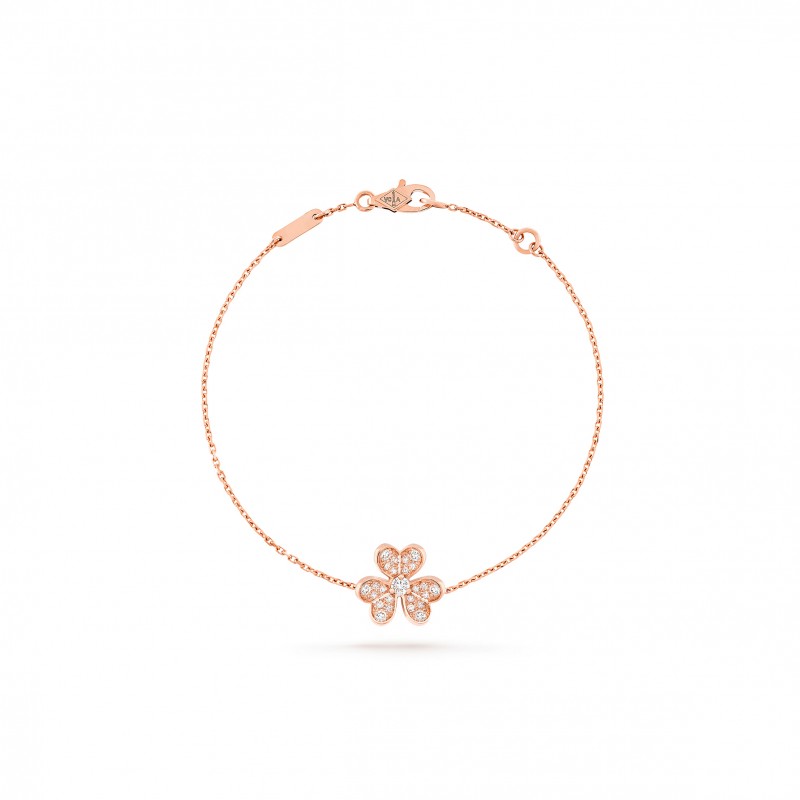 VAN CLEEF ARPELS FRIVOLE BRACELET, MINI MODEL - ROSE GOLD, DIAMOND  VCARP7RD00