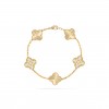 VAN CLEEF ARPELS VINTAGE ALHAMBRA BRACELET, 5 MOTIFS - YELLOW GOLD, DIAMOND  VCARP4KN00