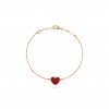 VAN CLEEF ARPELS SWEET ALHAMBRA HEART BRACELET - ROSE GOLD, CARNELIAN VCARN59L00