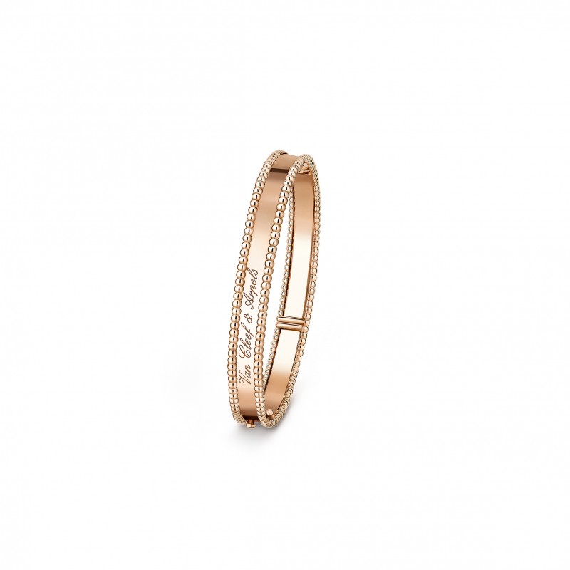 VAN CLEEF ARPELS PERLÉE SIGNATURE BRACELET, MEDIUM MODEL - ROSE GOLD  VCARP3K700