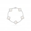 VAN CLEEF ARPELS VINTAGE ALHAMBRA BRACELET, 5 MOTIFS - WHITE GOLD, MOTHER-OF-PEARL  VCARF48400