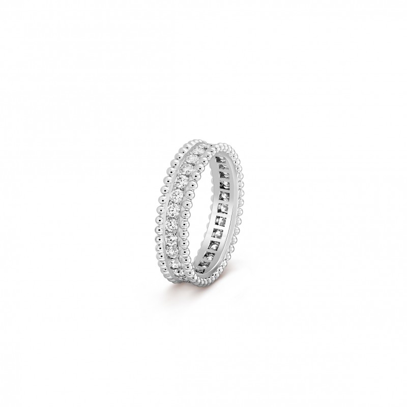 VAN CLEEF ARPELS ESTELLE WEDDING BAND - PLATINUM, DIAMOND  VCARN57O00