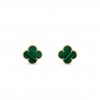 VAN CLEEF  ARPELS MAGIC ALHAMBRA EARRINGS - YELLOW GOLD, MALACHITE  VCARO3MH00