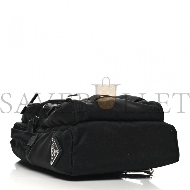 PRADA TESSUTO NYLON MONTAGNA SLING BACKPACK BLACK (32*20*6cm)