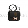 HERMES CONSTANCE 18 BLACK EPSOM ROSE GOLD HARDWARE (18*16*6cm)